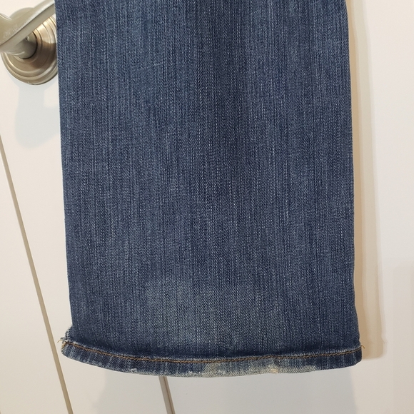 Lucky Brand Jeans Mens 36X34 Slim Bootleg Stretch Button Fly Lightly Distressed - Picture 13 of 16